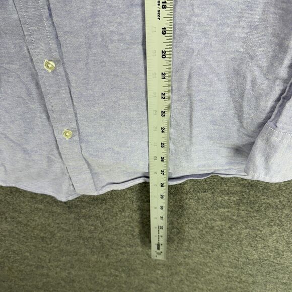 Sonoma Shirt Men L Large Blue Button Up Collared Long Sleeve Cotton Pockets - Picture 6 of 7